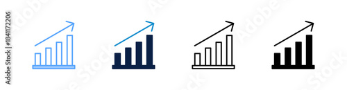 Growth Multiple Style Icon Set Collection 