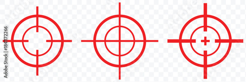 Gun target icons in minimalistic thin line strokes designs. target crosshair aim icon sign vector. target silhouette business vector icon bundle. Aim icon symbol pictogram set. Archery Target Icon Set