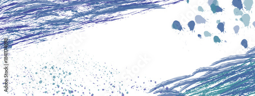 Blue Brushstroke Grid: Abstract Strokes for Adobe Stoke