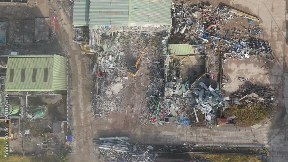 Chemical plant industrial demolition project. Decommissioning and ...