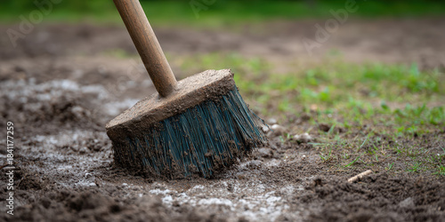 Wallpaper Mural Artificial grass maintenance clearing mud broom garden yard outdoor cleanup tool Torontodigital.ca