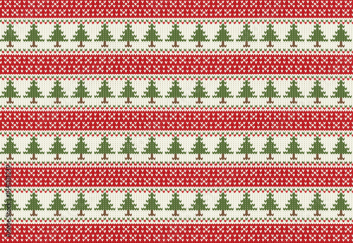 Christmas sweater seamless pattern design vector illustration. Knitted Christmas jumper pattern.