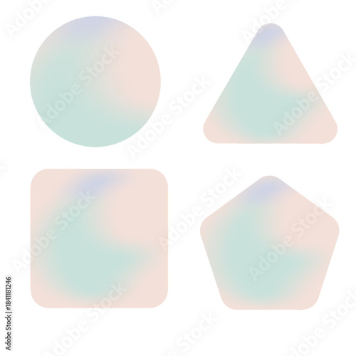 Pastel Gradient Shape Bundle – Abstract Aesthetic Geometric PNG Pack