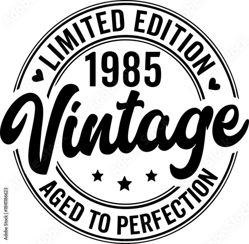 41 st  Birthday Svg, Vintage 1985 Svg, Happy 41st  birthday svg