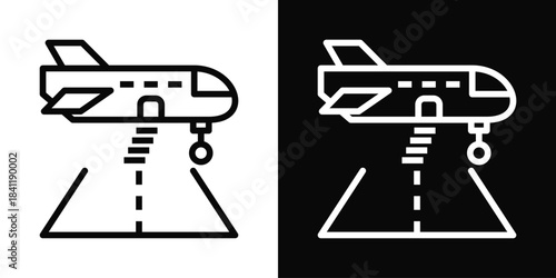 Airbus Icon White And Black Background Style