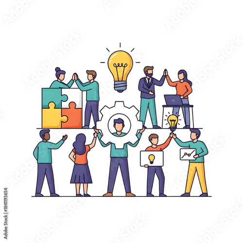 group of business people holding hands