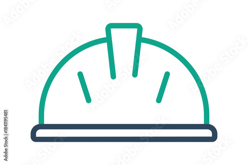 Hard hat icon. line icon style. icon related to safety helmet. work safety elements vector illustration