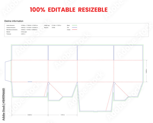 regular slotted container with auto lock bottom dieline template box dieline die lines packaging custom dieline  box cardboard box dieline pizza box dieline printable product packaging layout,
