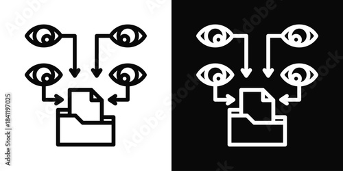 Intelligence Icon White And Black Background Style