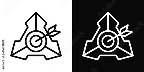 Operation Icon White And Black Background Style