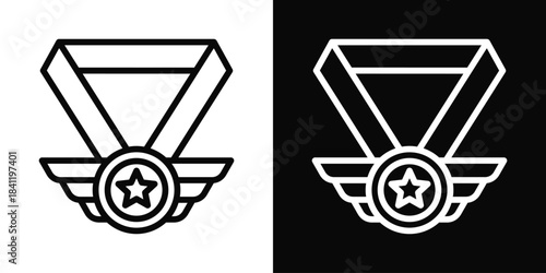 Honor Icon White And Black Background Style