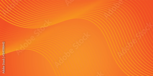 Vector abstract background with dynamic orange waves, lines and particles. vector