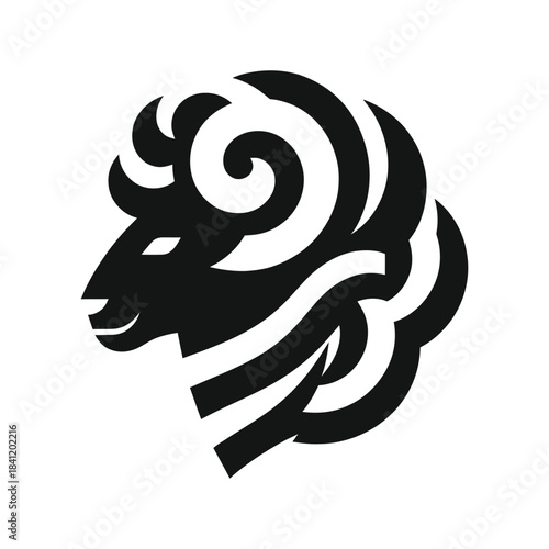 Ornamental Sheep Icon Set – Wool Pattern Silhouette Vector Collection