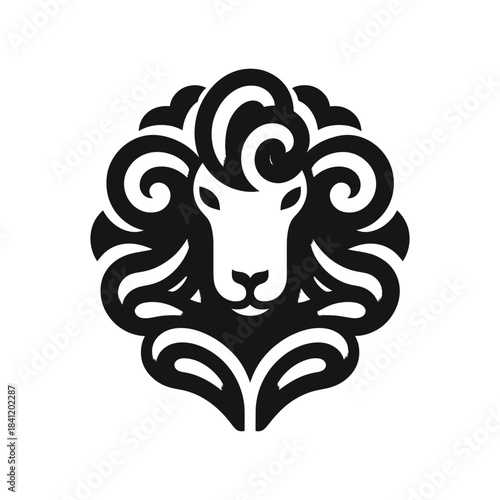 Ornamental Sheep Icon Set – Wool Pattern Silhouette Vector Collection