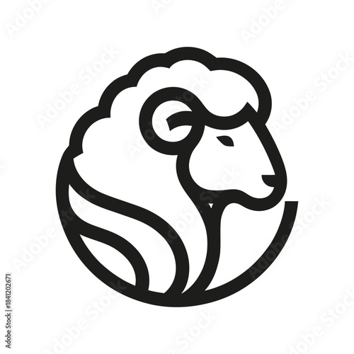 Ornamental Sheep Icon Set – Wool Pattern Silhouette Vector Collection