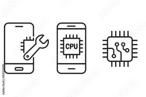 Understanding how to repair and upgrade CPU in mobile devices using tools and components in a simple setup