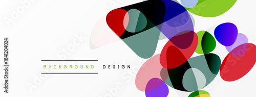 Abstract colorful overlapping circles create dynamic background. Modern design elements suggest creativity, energy, visual appeal.