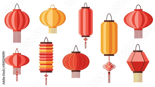 Colorful Chinese Lanterns Vibrant Decorations for Celebrations and Cultural Events