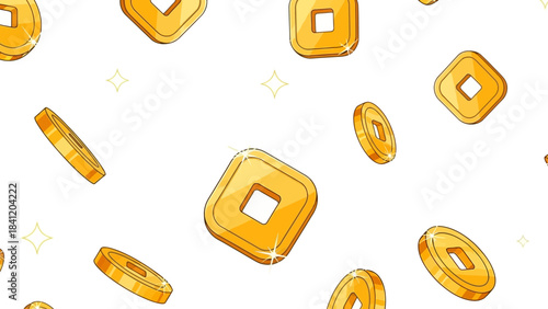 Golden Currency Pattern A Sparkling Vector Background