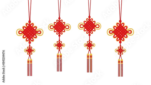 Chinese Knot Ornaments Decorative Hanging Tassels for Festive Celebrations