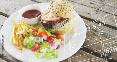 Blurred close-up starting, camera shifting focus, plate revealing with HUD labels naming components