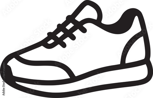 A sleek, minimalist illustration showcases a modern running shoe, capturing the essence of athleticism and active lifestyles.