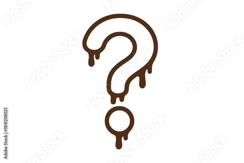 Curious design with dripping shape in brown color drawing attention in an artistic setting
