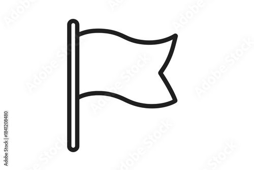 Waving flag on a pole during a bright day shows movement and symbolizes various ideas and messages in open space