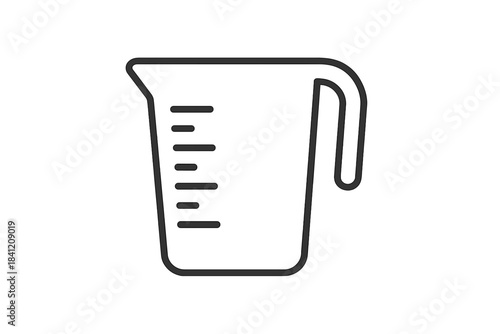 Measuring cup used for cooking and baking in a kitchen setting on a countertop