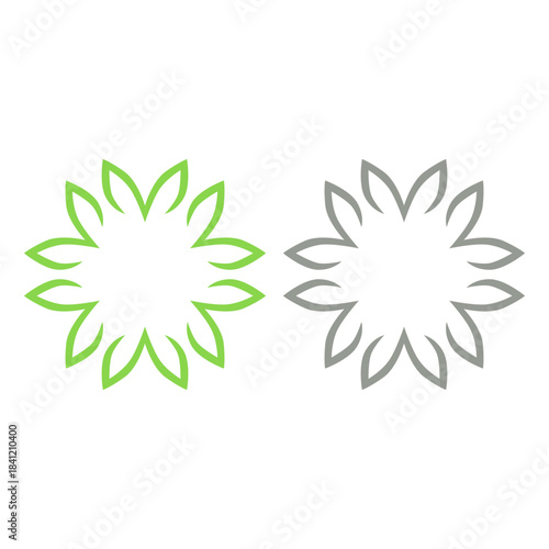 GREEN LEAVES NATURAL BIO ECO PRODUCT ORGANIC FARMING SIGN SYMBOL LOGO VECTOR