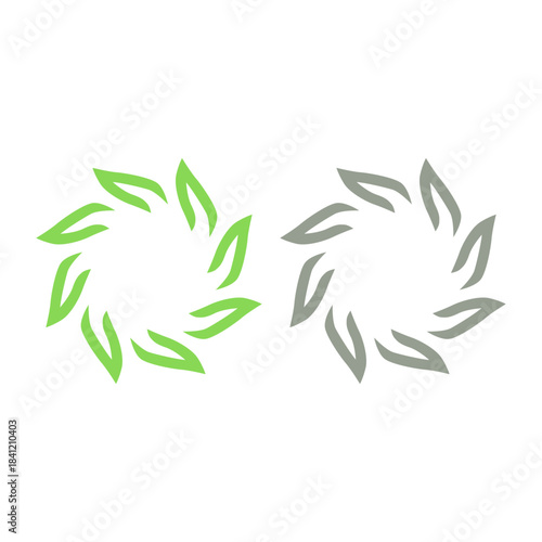 GREEN LEAVES NATURAL BIO ECO PRODUCT ORGANIC FARMING SIGN SYMBOL LOGO VECTOR