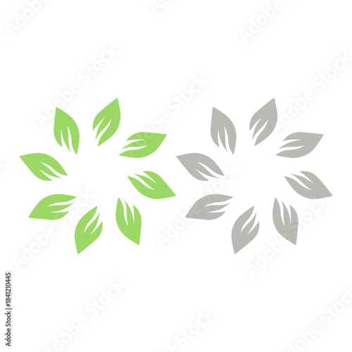 GREEN LEAVES NATURAL BIO ECO PRODUCT ORGANIC FARMING SIGN SYMBOL LOGO VECTOR