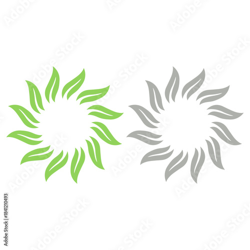 GREEN LEAVES NATURAL BIO ECO PRODUCT ORGANIC FARMING SIGN SYMBOL LOGO VECTOR