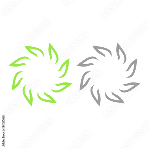 GREEN LEAVES NATURAL BIO ECO PRODUCT ORGANIC FARMING SIGN SYMBOL LOGO VECTOR