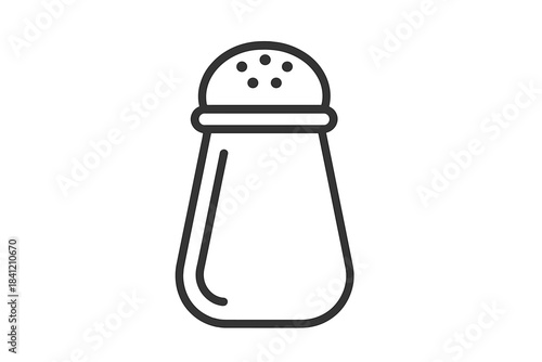 Simple salt shaker icon on white background for basic kitchen use and design needs