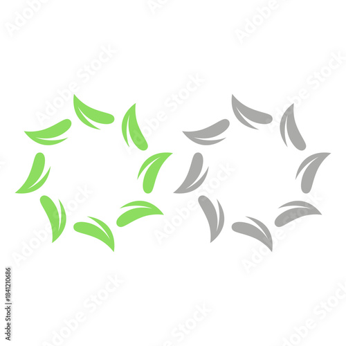 GREEN LEAVES NATURAL BIO ECO PRODUCT ORGANIC FARMING SIGN SYMBOL LOGO VECTOR