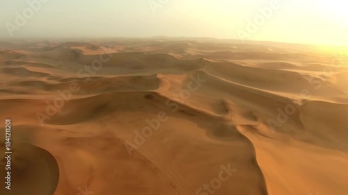 Drone view of a desert
