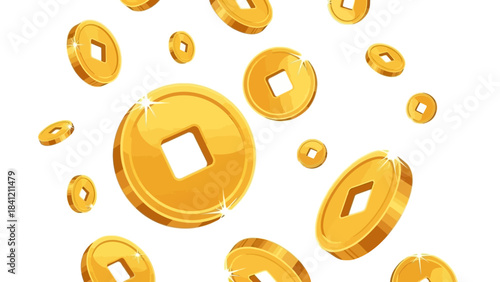 Lucky Gold Coins A Shower of Fortune and Prosperity