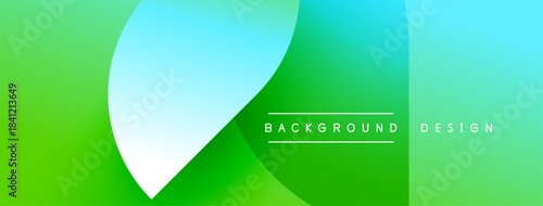 Abstract gradient background. Green, blue hues blend smoothly. Minimalist design with text elements present. Modern aesthetic.