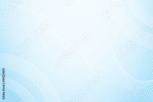 Abstract white wavy glowing lines on a blue background. Futuristic digital high-technology pattern. Health Care concept. Vector
