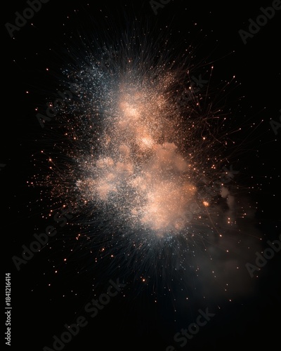 Wallpaper Mural Explosion of bright, colorful lights in the dark night sky at a celebration. Torontodigital.ca