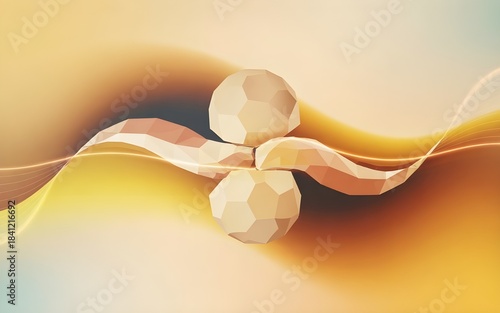 An abstract representation of Father’s Day featuring soft geometric waves Radiant Paternal Presence
