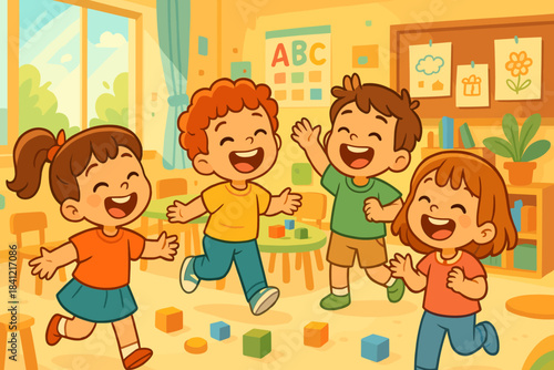 Joyful Classroom Celebration. Isometric vector illustration set Ancient Metallurgy: primitive smelting furnace, ore rocks, copper