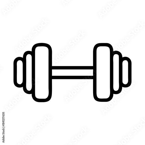 Lifestyle fitness dumbbell icon transparent background