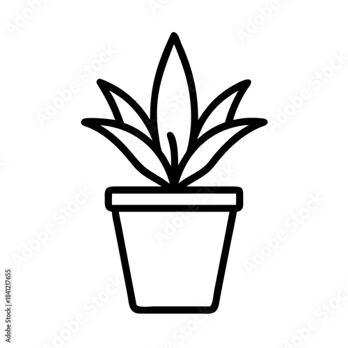 Lifestyle house plant icon transparent background