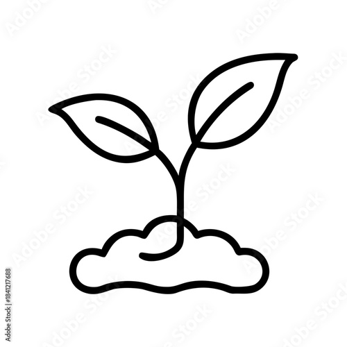Lifestyle plant sprout icon transparent background