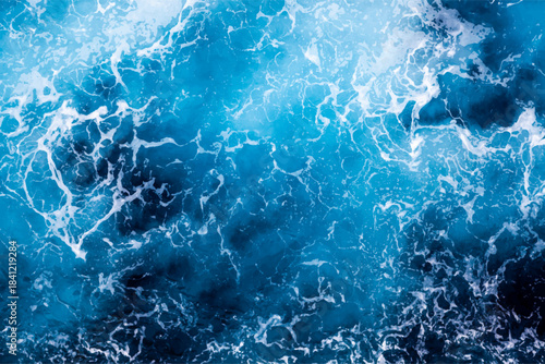 Water surface background. Aerial view of picturesque foamy water. Can be used in covers, packaging, posters, textures, wallpapers, art and design projects. Awesome vector illustration.
