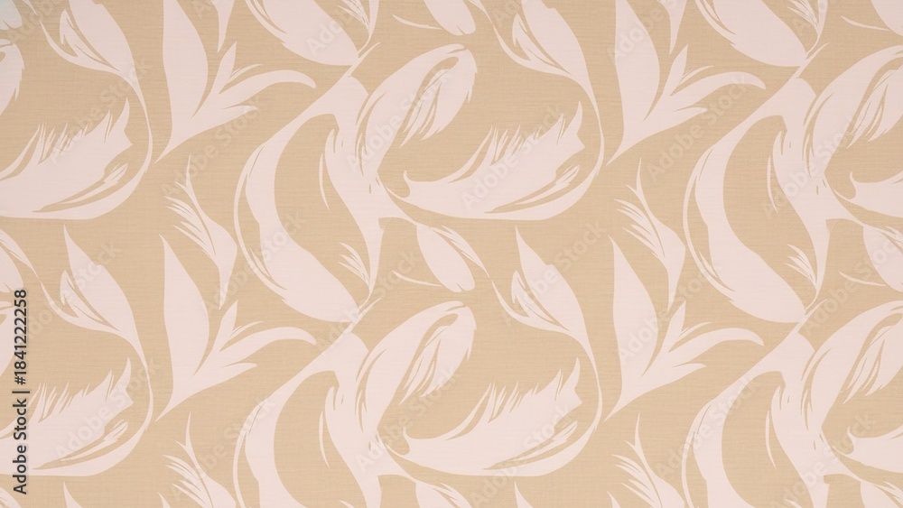 Fototapeta premium Elegant Floral Pattern in Soft Beige Tones for Decoration Use