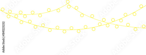 Christmas bulbs twinkle with gentle shine, festive garland string light vector 