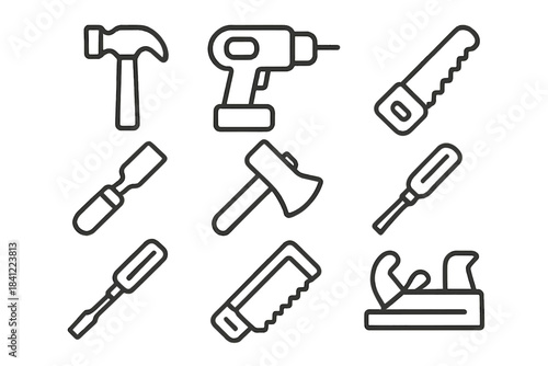 Essential carpentry and construction tools collection for DIY and home repair projects
